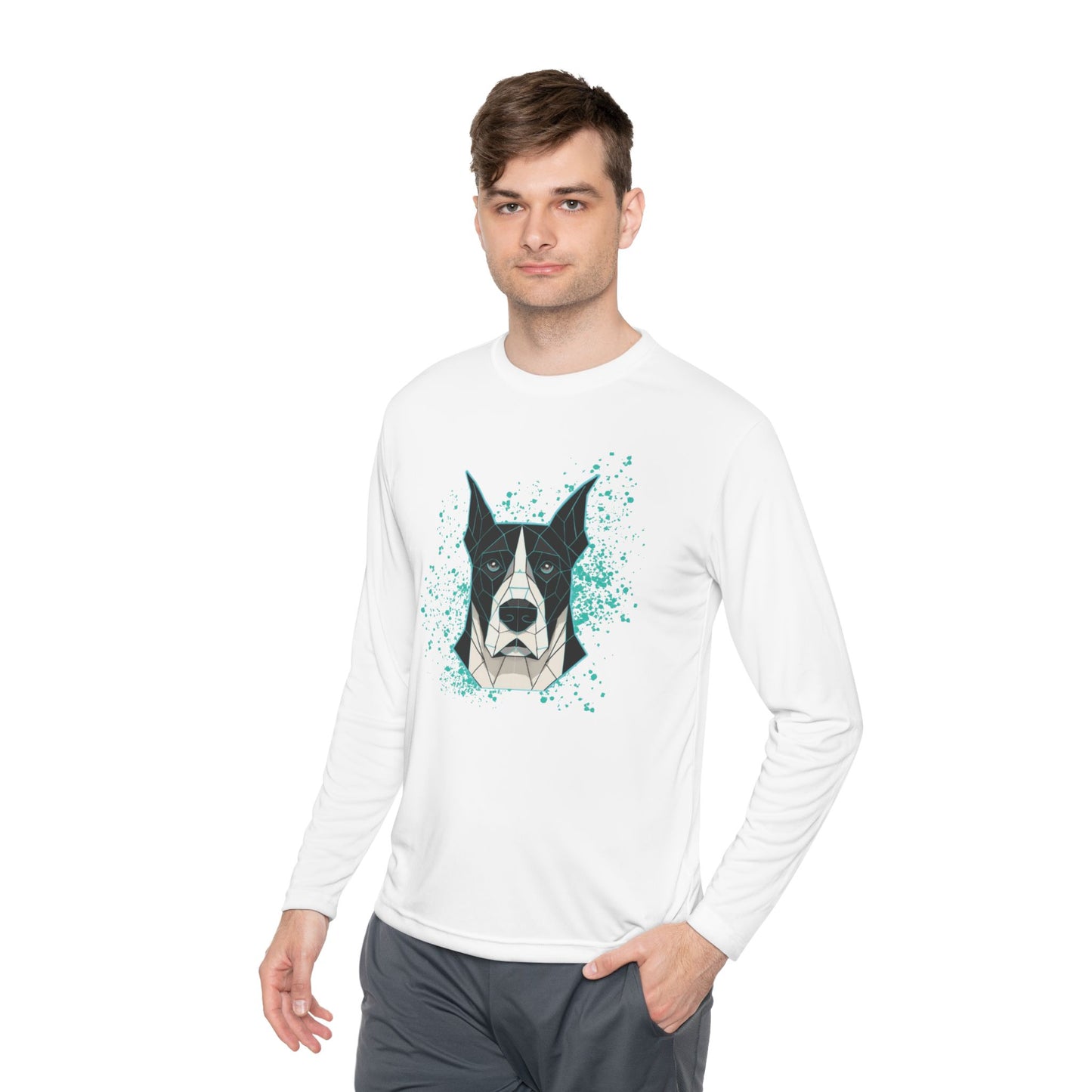 Geometric Fizz Factor Great Dane Long Sleeve Tee — Team Fizz