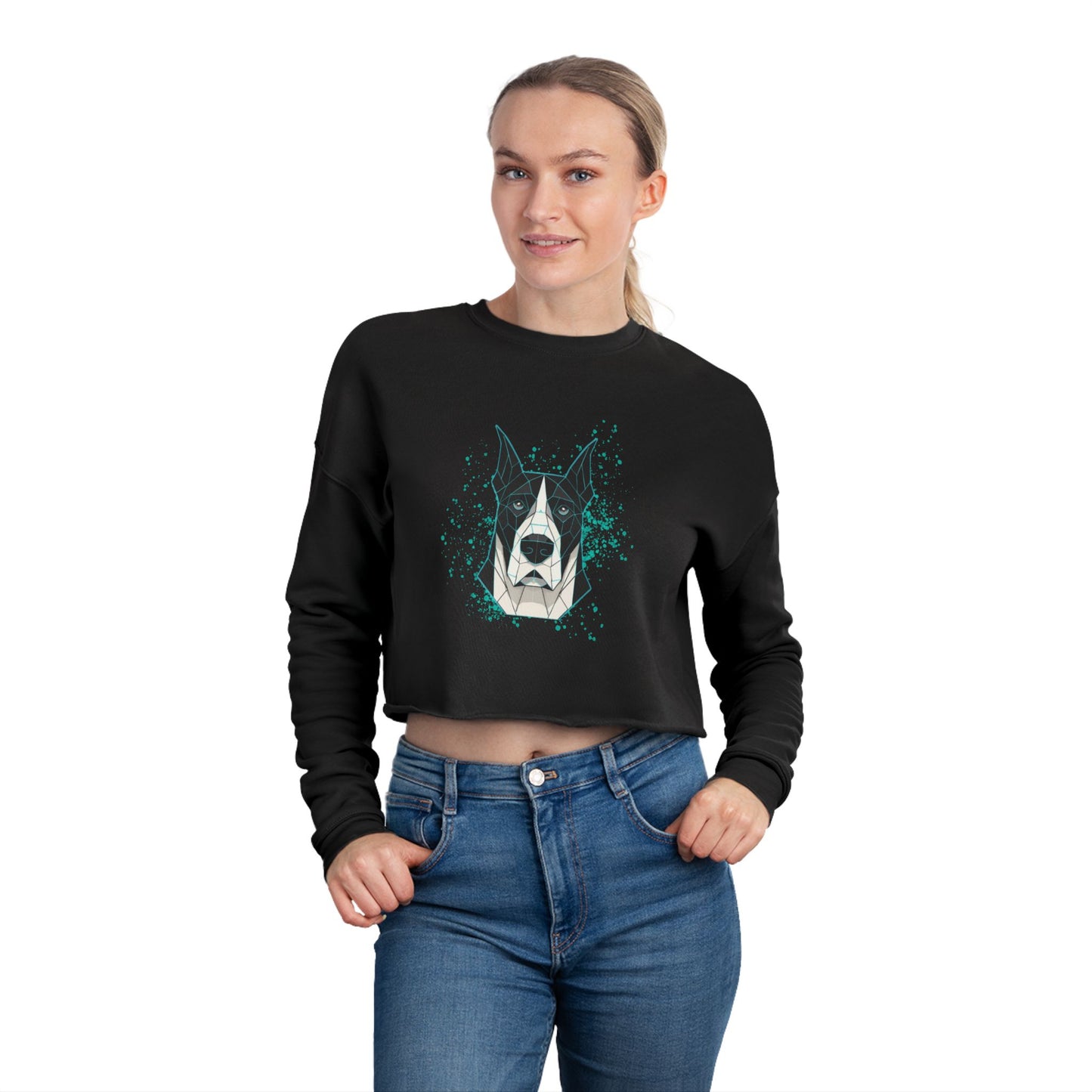The Fizz Factor Geometric Crop Sweatshirt