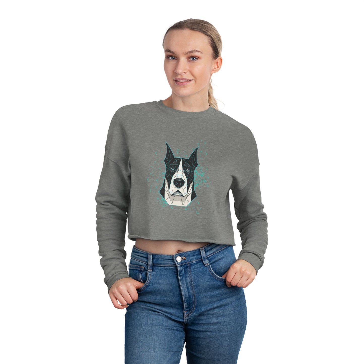 The Fizz Factor Geometric Crop Sweatshirt